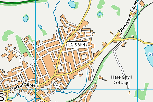 LA15 8HN map - OS VectorMap District (Ordnance Survey)