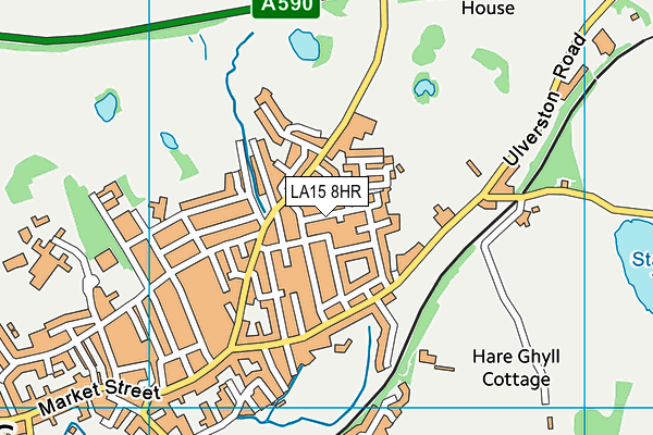 LA15 8HR map - OS VectorMap District (Ordnance Survey)