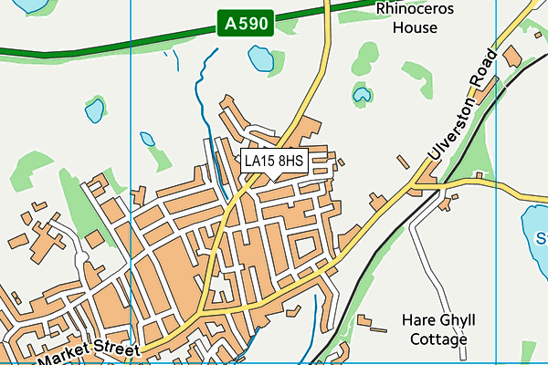 LA15 8HS map - OS VectorMap District (Ordnance Survey)