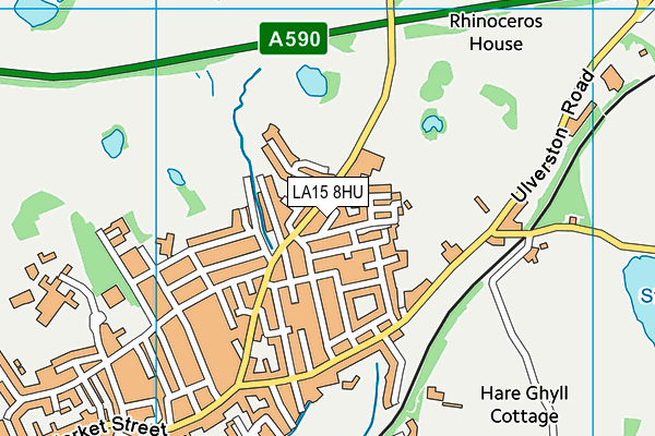 LA15 8HU map - OS VectorMap District (Ordnance Survey)