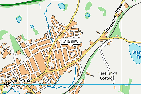 LA15 8HW map - OS VectorMap District (Ordnance Survey)