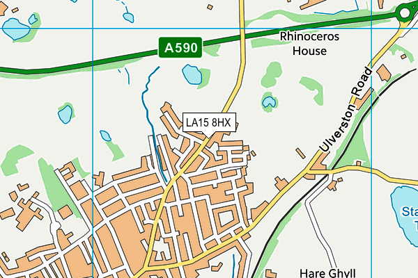 LA15 8HX map - OS VectorMap District (Ordnance Survey)