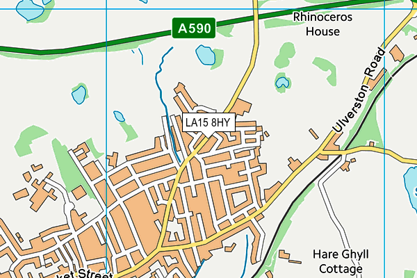 LA15 8HY map - OS VectorMap District (Ordnance Survey)