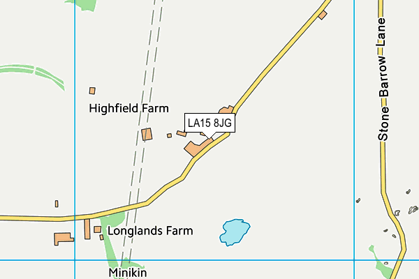 LA15 8JG map - OS VectorMap District (Ordnance Survey)