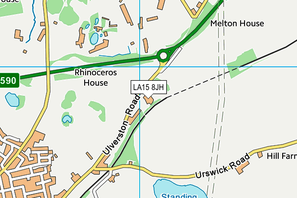 LA15 8JH map - OS VectorMap District (Ordnance Survey)