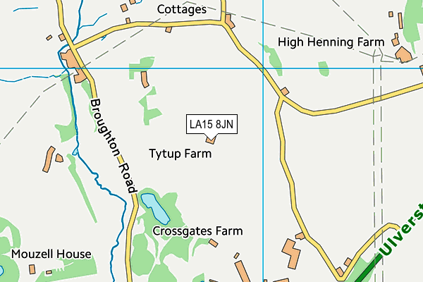 LA15 8JN map - OS VectorMap District (Ordnance Survey)
