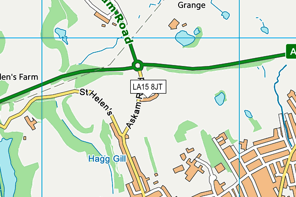 LA15 8JT map - OS VectorMap District (Ordnance Survey)