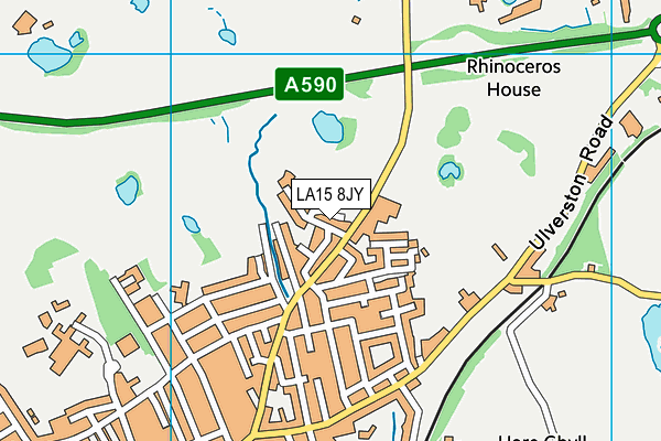 LA15 8JY map - OS VectorMap District (Ordnance Survey)