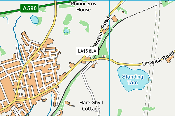 LA15 8LA map - OS VectorMap District (Ordnance Survey)