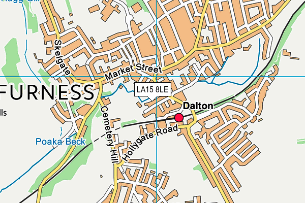 LA15 8LE map - OS VectorMap District (Ordnance Survey)