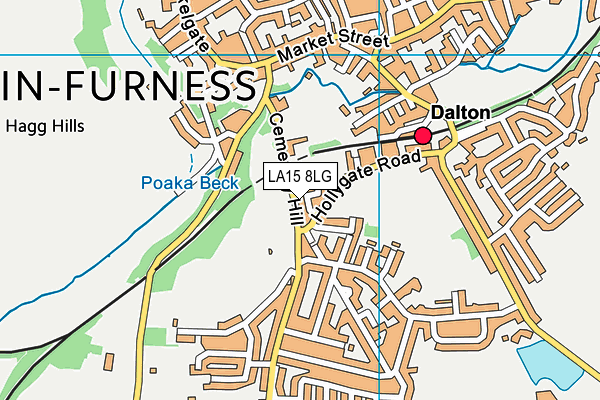 LA15 8LG map - OS VectorMap District (Ordnance Survey)