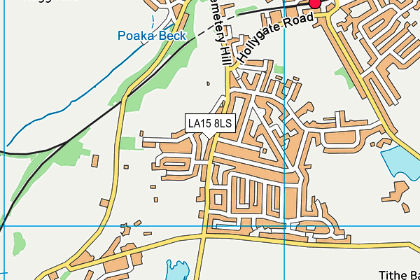 LA15 8LS map - OS VectorMap District (Ordnance Survey)