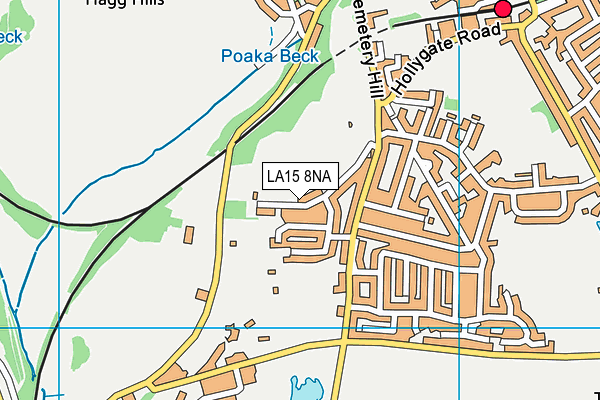 LA15 8NA map - OS VectorMap District (Ordnance Survey)