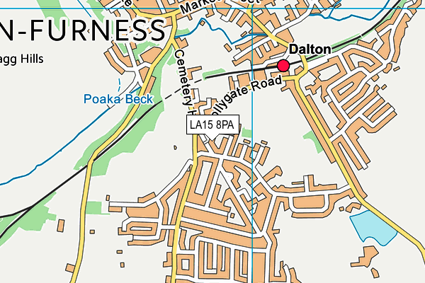 LA15 8PA map - OS VectorMap District (Ordnance Survey)