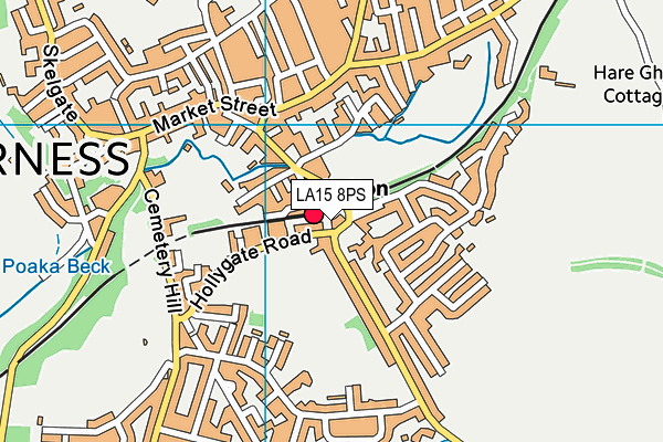 LA15 8PS map - OS VectorMap District (Ordnance Survey)