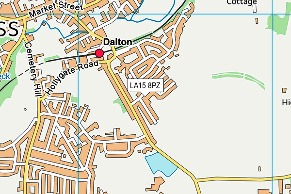 LA15 8PZ map - OS VectorMap District (Ordnance Survey)