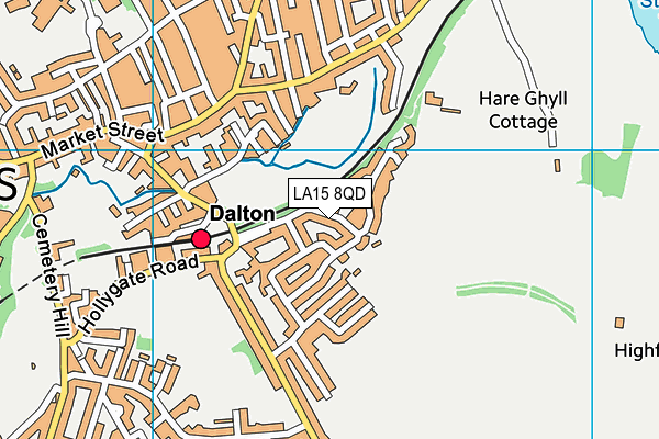 LA15 8QD map - OS VectorMap District (Ordnance Survey)