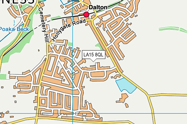 LA15 8QL map - OS VectorMap District (Ordnance Survey)
