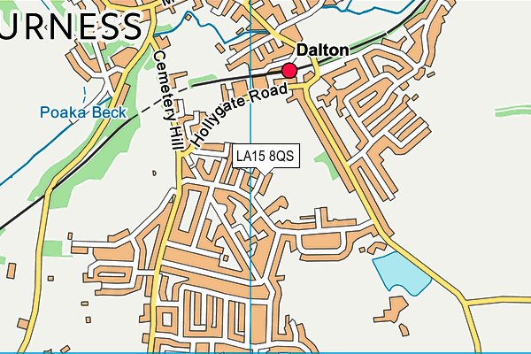 LA15 8QS map - OS VectorMap District (Ordnance Survey)
