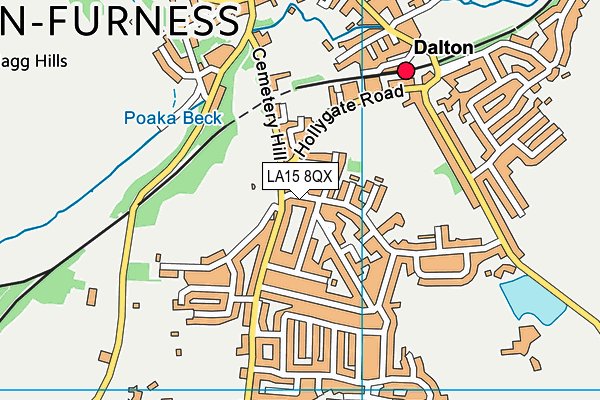 LA15 8QX map - OS VectorMap District (Ordnance Survey)