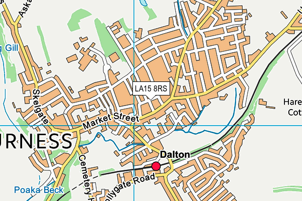 LA15 8RS map - OS VectorMap District (Ordnance Survey)