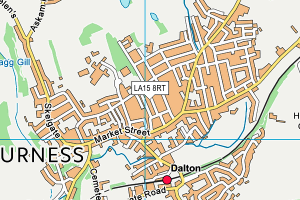 LA15 8RT map - OS VectorMap District (Ordnance Survey)