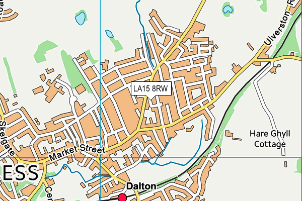 LA15 8RW map - OS VectorMap District (Ordnance Survey)