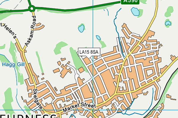 LA15 8SA map - OS VectorMap District (Ordnance Survey)