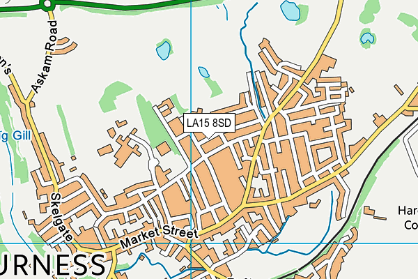 LA15 8SD map - OS VectorMap District (Ordnance Survey)