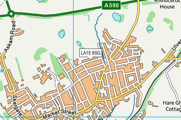 LA15 8SG map - OS VectorMap District (Ordnance Survey)