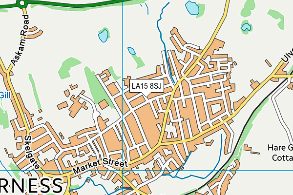 LA15 8SJ map - OS VectorMap District (Ordnance Survey)