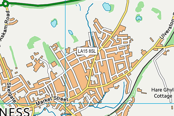 LA15 8SL map - OS VectorMap District (Ordnance Survey)