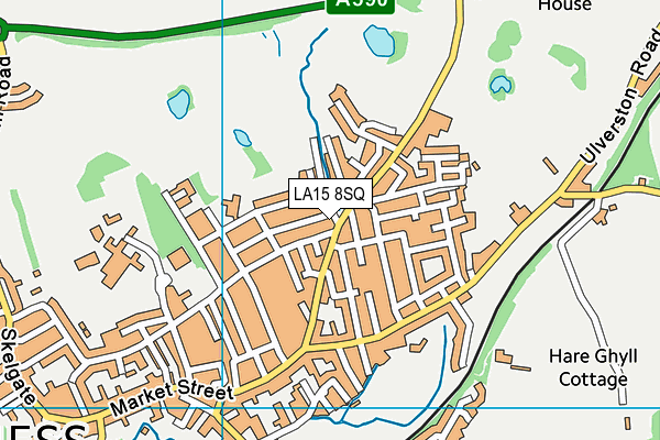 LA15 8SQ map - OS VectorMap District (Ordnance Survey)