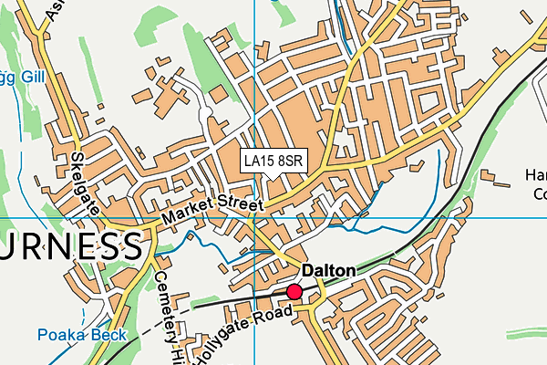 LA15 8SR map - OS VectorMap District (Ordnance Survey)