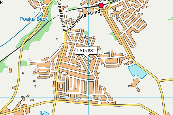 LA15 8ST map - OS VectorMap District (Ordnance Survey)