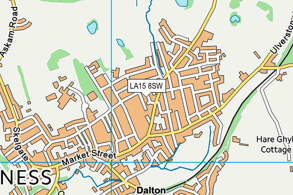 LA15 8SW map - OS VectorMap District (Ordnance Survey)