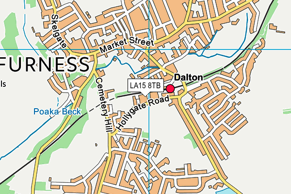 LA15 8TB map - OS VectorMap District (Ordnance Survey)