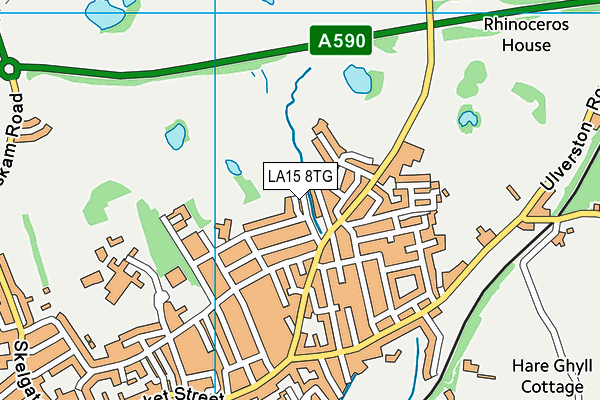 LA15 8TG map - OS VectorMap District (Ordnance Survey)