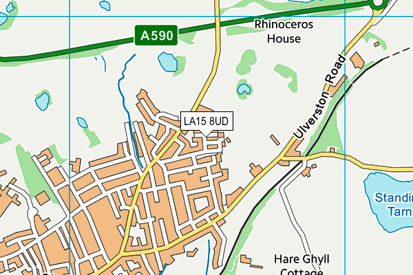 LA15 8UD map - OS VectorMap District (Ordnance Survey)