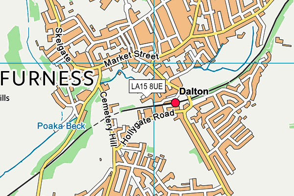 LA15 8UE map - OS VectorMap District (Ordnance Survey)