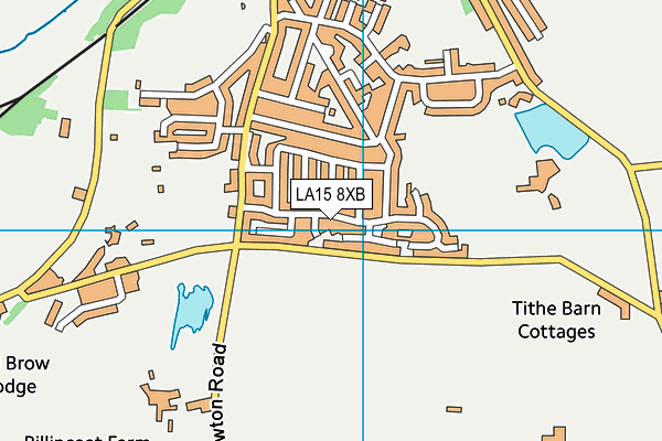 LA15 8XB map - OS VectorMap District (Ordnance Survey)