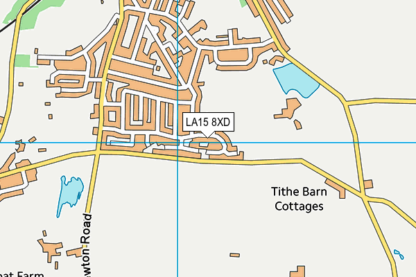 LA15 8XD map - OS VectorMap District (Ordnance Survey)