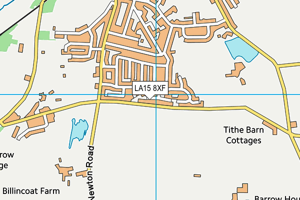 LA15 8XF map - OS VectorMap District (Ordnance Survey)