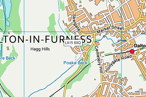 LA15 8XQ map - OS VectorMap District (Ordnance Survey)