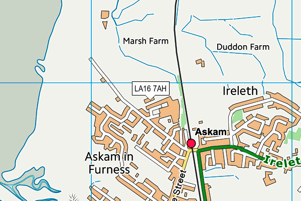 Duddon Sports And Social Club map (LA16 7AH) - OS VectorMap District (Ordnance Survey)