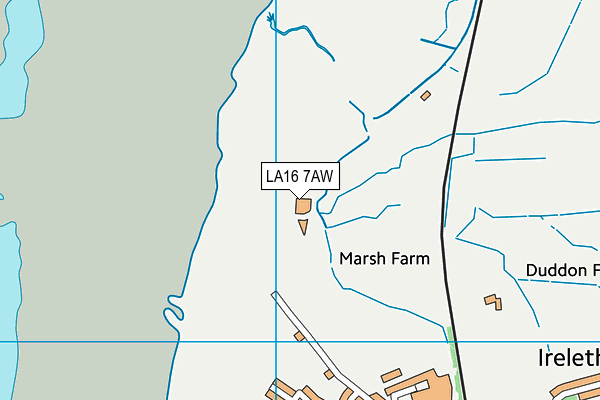 LA16 7AW map - OS VectorMap District (Ordnance Survey)