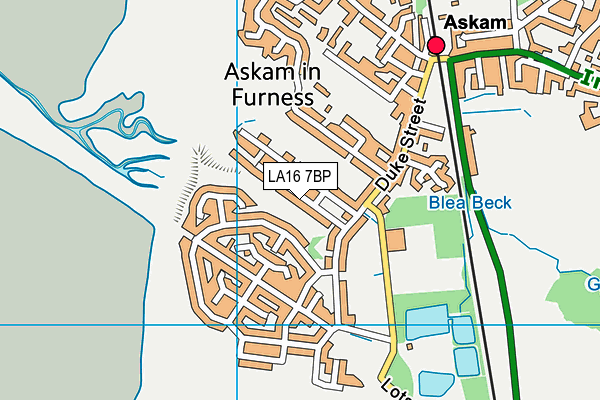 LA16 7BP map - OS VectorMap District (Ordnance Survey)