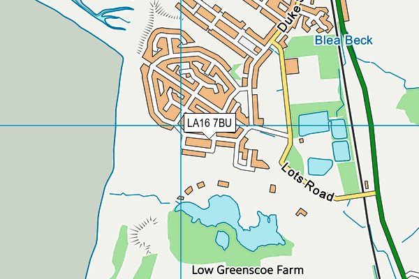 LA16 7BU map - OS VectorMap District (Ordnance Survey)