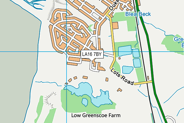 LA16 7BY map - OS VectorMap District (Ordnance Survey)