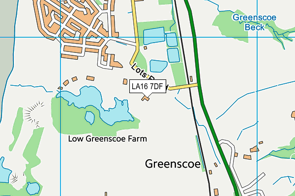 LA16 7DF map - OS VectorMap District (Ordnance Survey)